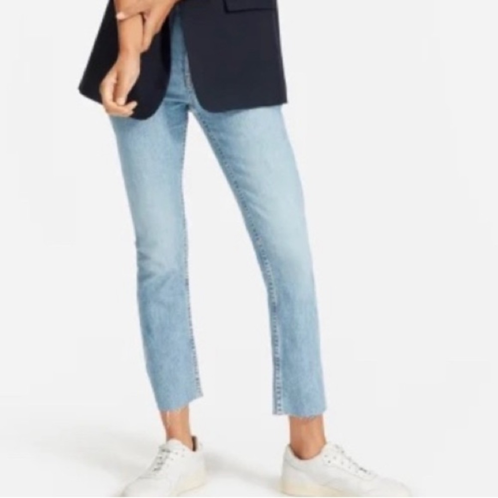 Everlane high rise kick crop jeans 33